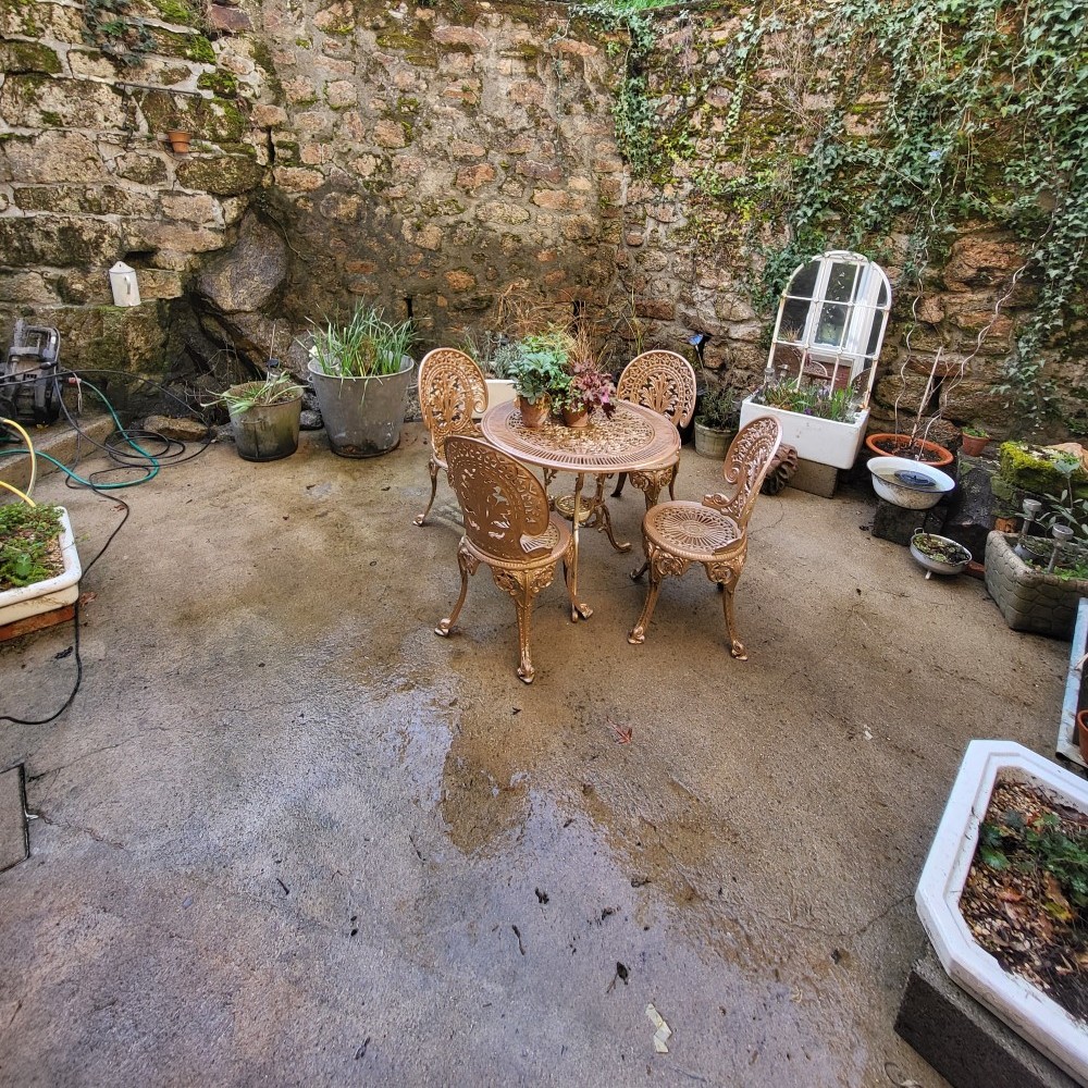 after pressure washing